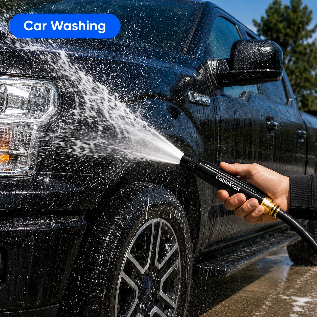 Multi-Pattern Garden Hose Spray Nozzle for Car Wash, Garden & Patio